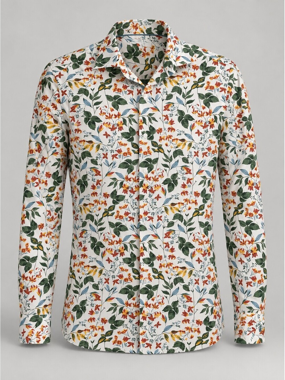 Bar III Men’s Floral Slim Fit Stretch Button-Down Shirt S 14-14.5